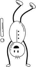 man upside down
