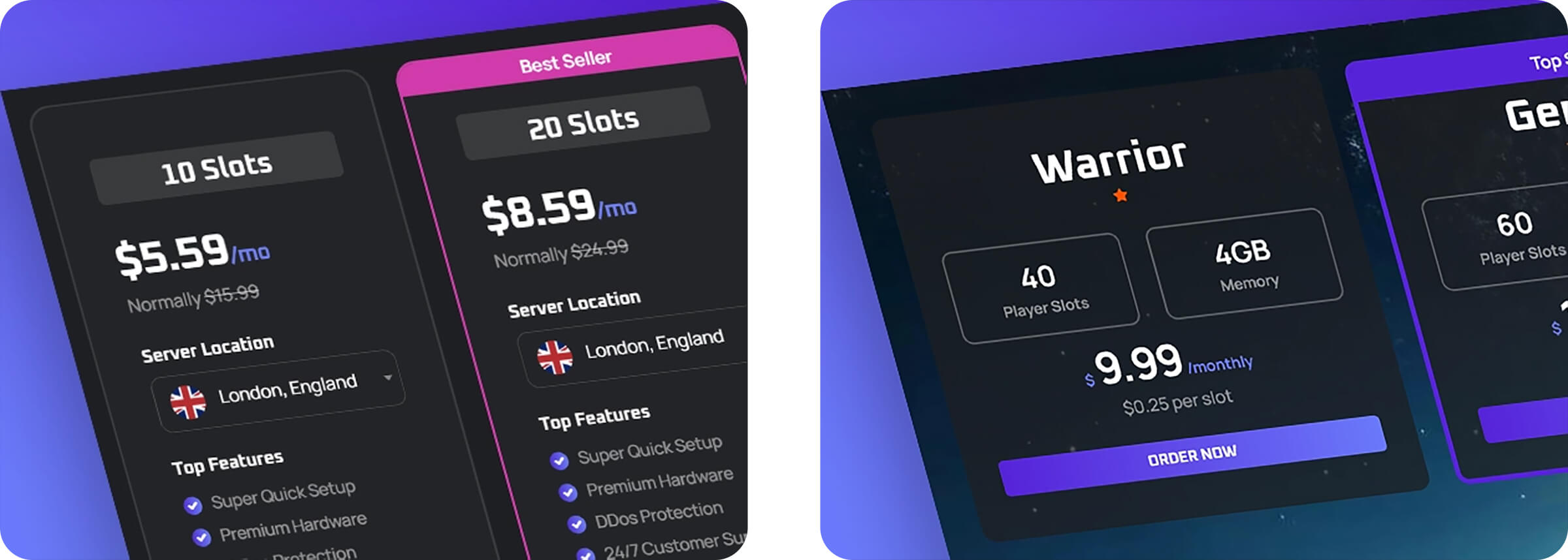 Game Hosting Server Angular 20 Template - Playhost