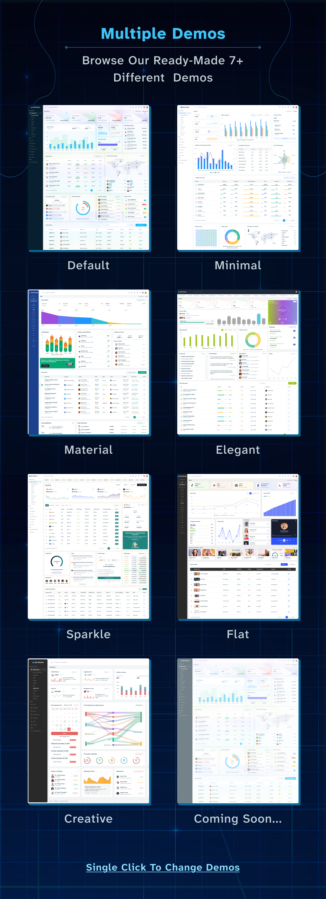 Semidash - Bootstrap Admin & Dashboard Template - 2